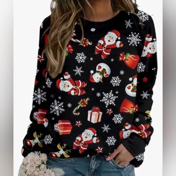Women's Christmas Lightweight Pullover - Picture 1 of 4